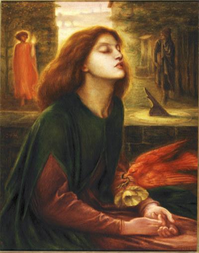 Beata Beatrix, Elizabeth Siddal, Lizz Siddal, prerrafaelitas, Dante Rosseti,pintura