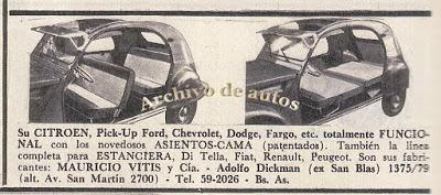 Asientos cama para el Citroën 2 CV Asientos cama para el Citroën 2 CV