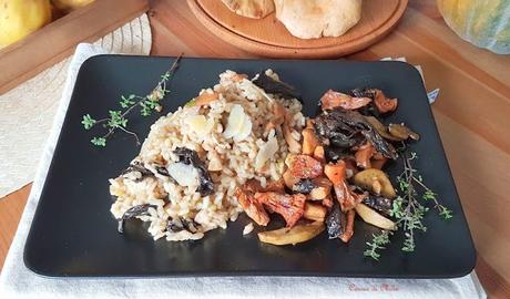 Risotto de setas silvestres  `lunes sin carne´