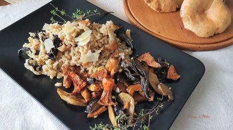 Risotto de setas silvestres  `lunes sin carne´