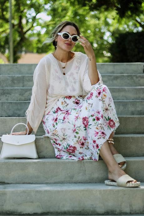 FLOWERS DRESS & SWEATER