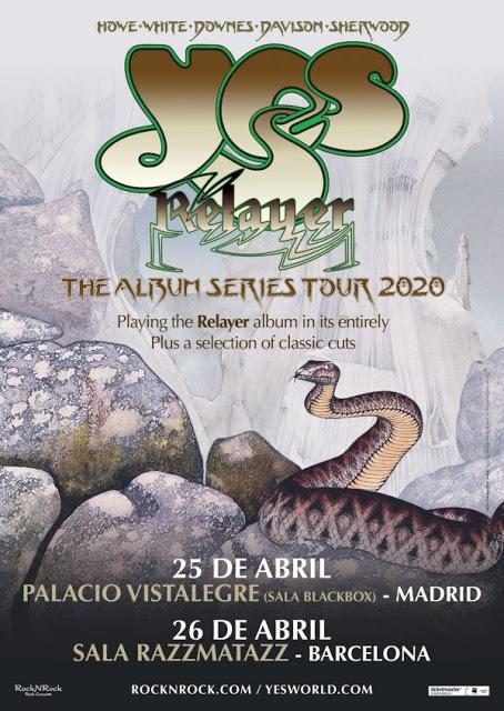 Conciertos de Yes en Vistalegre y Razzmatazz en abril de 2020 Conciertos de Yes en Vistalegre y Razzmatazz en abril de 2020