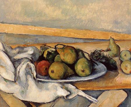 Paul Cézanne (Cezanne) - Bodegón con peras