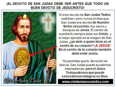 El devoto de San Judas Tadeo debe ser antes que todo un buen devoto de Jesucristo