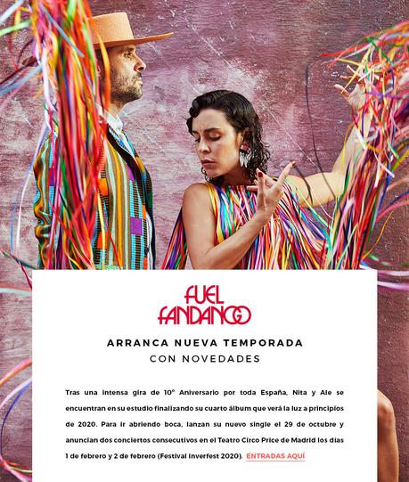 FUEL FANDANGO arranca temporada con un NUEVO SINGLE y anuncian dos conciertos consecutivos en el CIRCO PRICE de Madrid
