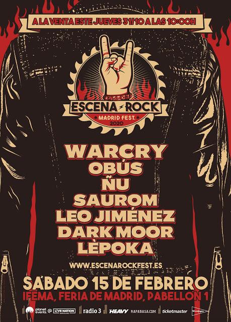 Nace el festival Escena Rock en IFEMA Madrid con WarCry, Obús, Ñu, Saurom, Leo Jiménez, Dark Moor y Lèpoka