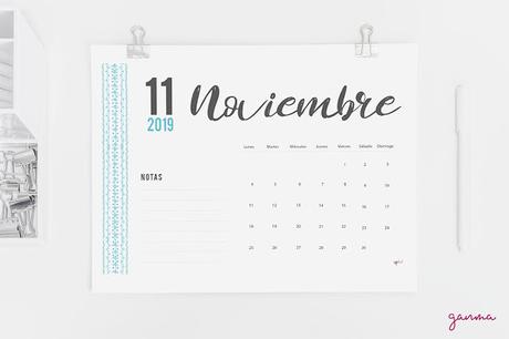 Freebie: Calendario Noviembre