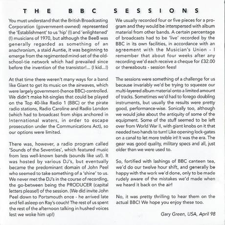 Gentle Giant - Totally Out Of The Woods The BBC Sessions (1970-75 / 2000) Gentle Giant - Totally Out Of The Woods The BBC Sessions (1970-75 / 2000)