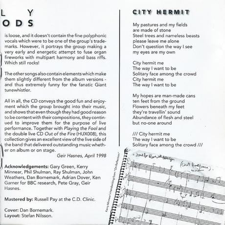 Gentle Giant - Totally Out Of The Woods The BBC Sessions (1970-75 / 2000) Gentle Giant - Totally Out Of The Woods The BBC Sessions (1970-75 / 2000)