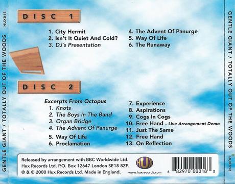 Gentle Giant - Totally Out Of The Woods The BBC Sessions (1970-75 / 2000) Gentle Giant - Totally Out Of The Woods The BBC Sessions (1970-75 / 2000)