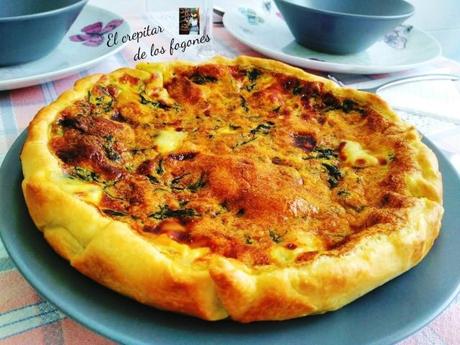 TORTILLA DE ESPINACAS ENROLLADA RELLENA CON CREMA DE ATÚN