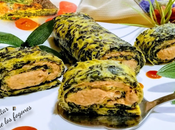 Tortilla espinacas enrollada rellena crema atún