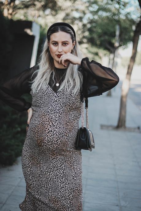 SLIP LEOPARD DRESS