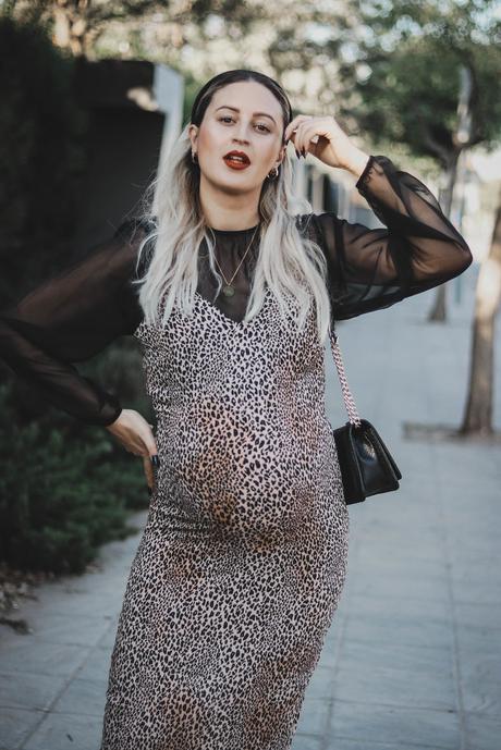 SLIP LEOPARD DRESS