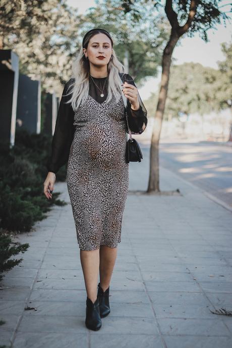 SLIP LEOPARD DRESS