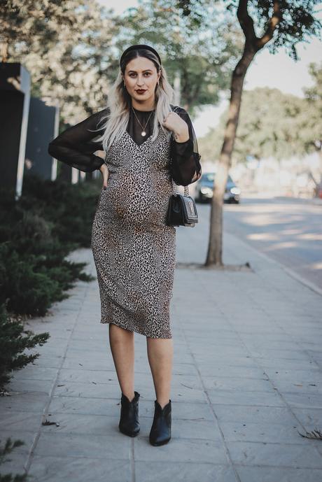 SLIP LEOPARD DRESS