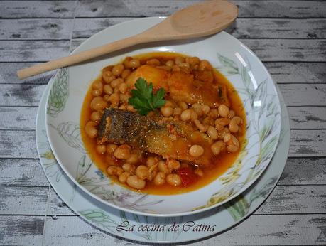 Alubias con bacalao