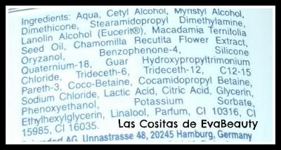 Ingredientes Acondicionador blonde care para cabellos rubios de nivea