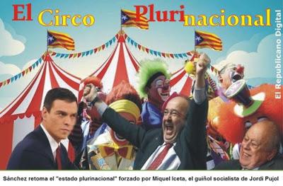 Pedro Sánchez vuelve al estado plurinacional forzado por Miquel Iceta, el guiñol socialista del pujolismo