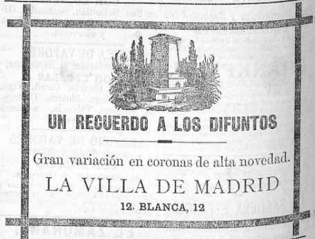 Santander: anuncios fúnebres de finales del siglo XIX