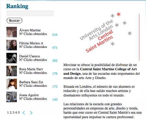 ranking concurso movistar