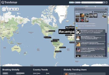 TrendsMap. Seguimiento geofráfico de Trend Topics
