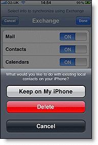 Google Contacts sincronizado con un Iphone y Servicios