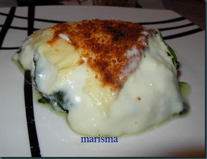espinacas a la crema,racion
