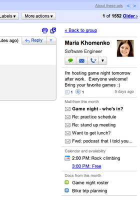 People Widget mejora la gestión de los contactos de Gmail