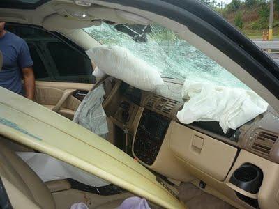 Accidente frustra secuestro en Santiago