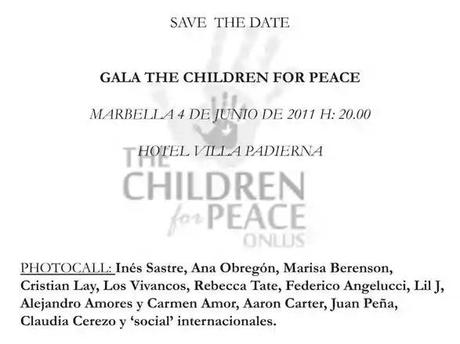 GALA BENÉFICA THE CHILDREN FOR PEACE EN MARBELLA. SABADO 4 DE JUNIO DE 2011