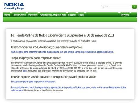 Nokia cierra su tienda online en España y se hunde en Bolsa