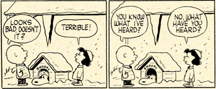 Viñetas para la historia (XVI). Peanuts. Snoopy y el carámbano