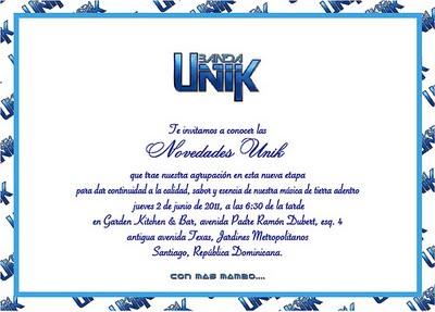 BANDA UNIKA NOS INVITA