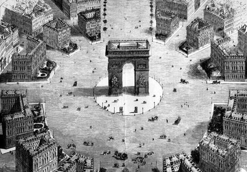 archimaps:

Place de l’Etoile with the Arc de Triomphe, Paris