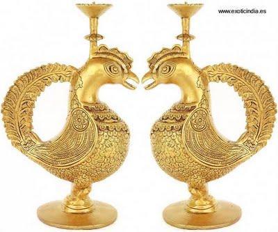 Candelabros de bronce de la India Candelabros de bronce de la India