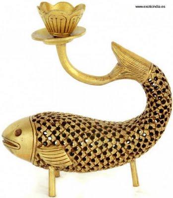 Candelabros de bronce de la India Candelabros de bronce de la India