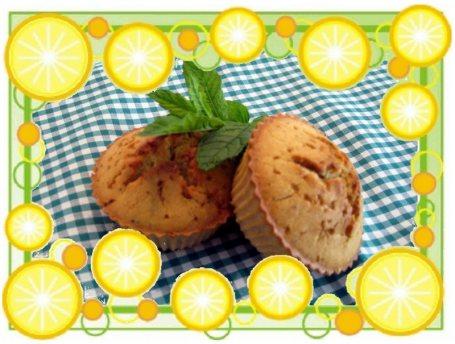 Muffins de menta y limón con semillas de amapola