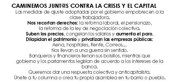 Caminemos junt@s contra la crisis