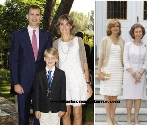 Curiosidades. La Infanta Cristina y su cuñada Lucía Urdangarín, vestidas iguales en la Comunión de Miguel Urdangarín