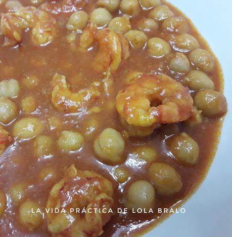 GARBANZOS LANGOSTINOS TOMATE