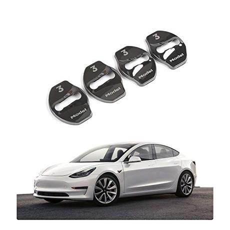 [4 unidades] CDEFG Model 3 acero inoxidable Auto Türschloss cobertura Door Lock Cover accesorios Türverriegelung cobertura