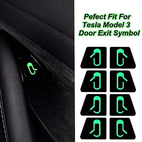 Tickas Car Door Open Exit Sticker Decal Interior Decoration para Tesla Model 3