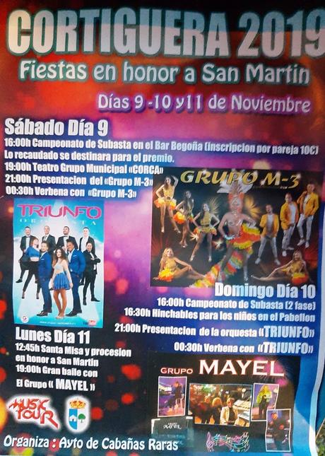 Grandes fiestas en Cortiguera en honor a San Martín. 9 al 11 de noviembre 2019