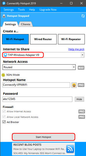 Cómo compartir una conexión VPN a través de Wi-Fi en Windows 10