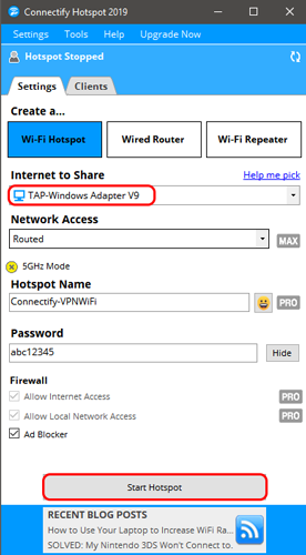 Cómo compartir una conexión VPN a través de Wi-Fi en Windows 10 Cómo compartir una conexión VPN a través de Wi-Fi en Windows 10