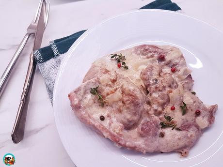 Filetes de carne con salsa de pimienta verde Filetes de carne con salsa de pimienta verde