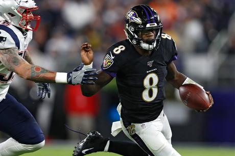 Se acabó el invicto de los Patriots de la mano de Lamar Jackson y los Ravens