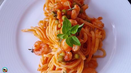 Espaguetis con gambas Espaguetis con gambas