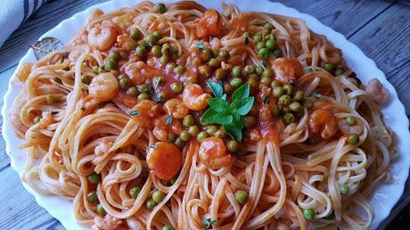 Espaguetis con gambas Espaguetis con gambas